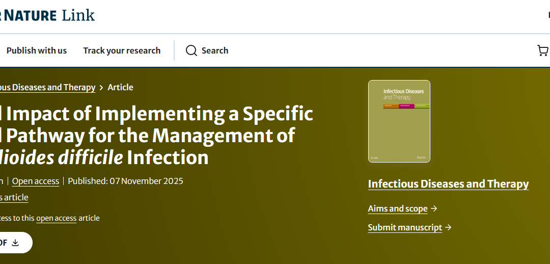 Artículo «Clinical Impact of Implementing a Specific Clinical Pathway for the Management of Clostridioides difficile Infection»